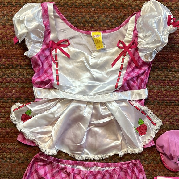 NEW ADULT RASPBERRY TART STRAWBERRY SHORTCAKE HALLOWEEN COSTUME COSPLAY SEXY - Picture 3 of 9
